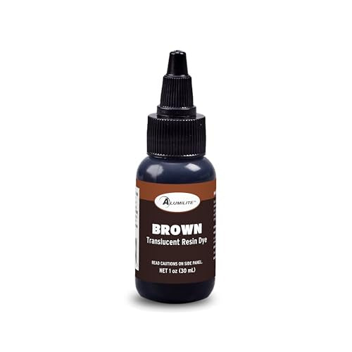 Alumilite Liquid Color Dye (Brown, 1 oz) Highly Concentrated Tint for Casting Resin, Polyester, and Urethane - Ideal for Clear, Translucent, or Opaque DIY Arts and Crafts, Beginners & Professionals - color: Brown