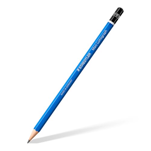 STAEDTLER Mars Lumograph Art Drawing Pencils (12-Pack) – Sustainable, Break-Resistant Graphite, Metal Case - style: Tin of 12