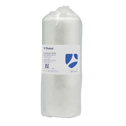 Dukal CR1-12 Cotton Roll, 1 lb., White, Pack of 12