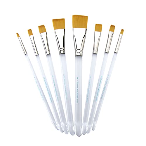 Royal & Langnickel Aqualon Flat & Shader Artist Brush Set, 8-Piece