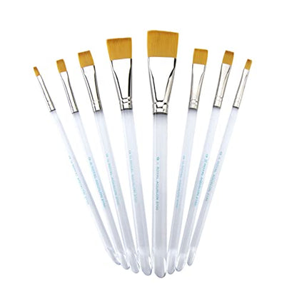 Royal & Langnickel Aqualon Flat & Shader Artist Brush Set, 8-Piece