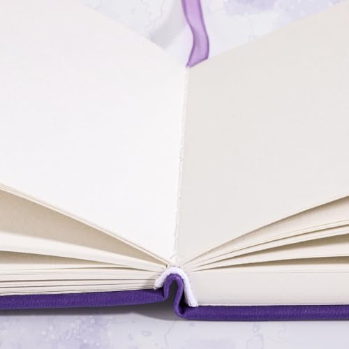 Hardcover Pocket Sketchbook, 5" x 5" Square Mini Sketchbook, 98lb/160gsm Heavyweight Tiny Sketch Book, 80 Sheets Small Travel Drawing Journal for Adults, Artist, Ideal for Gift (Purple) - color: Violet