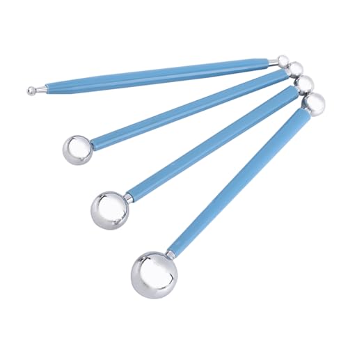 Metal Ball Tools Stainless Steel Ball Tools Modeling Set for Cake Decorating, with Comfortable Rubber Handle for Easy Use