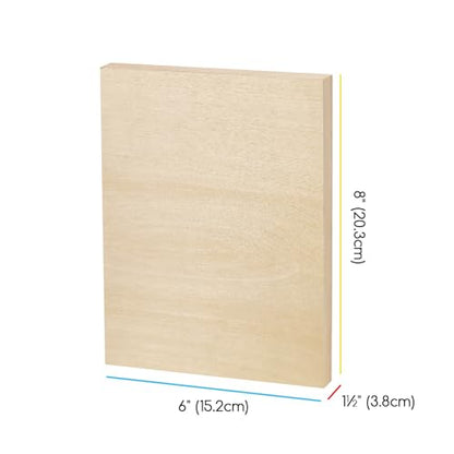 MEEDEN Unfinished Wood Canvas Board: 1-1/2" Deep 6x8” Wooden Canvas Panel Pack of 4 - Blank Cradled Wood Art Board for Painting - size: 6x8/4 Pcs