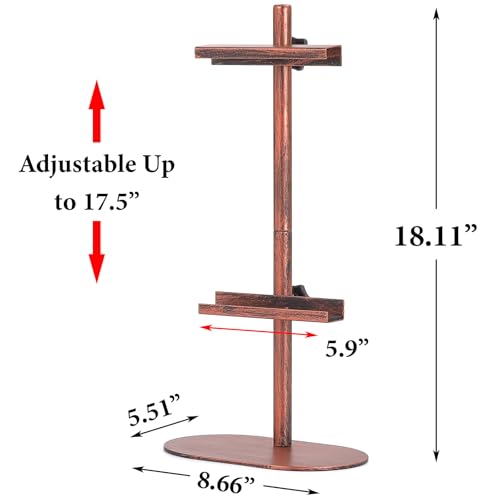 Picture Easels for Display, Adjustable Tabletop Easel for Picture Frames up to 17.5", Metal Art Display Stand for Painting Signs Photos, Antique Easel Stands with Base for Home Office Galleries