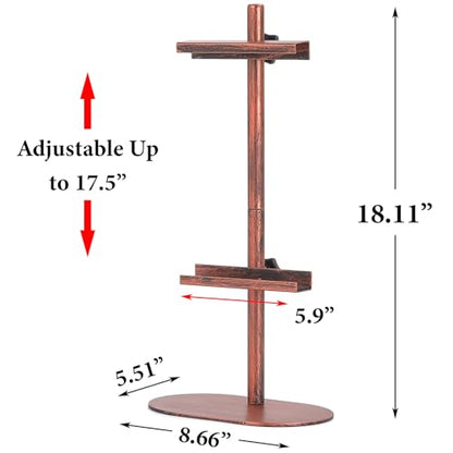 Picture Easels for Display, Adjustable Tabletop Easel for Picture Frames up to 17.5", Metal Art Display Stand for Painting Signs Photos, Antique Easel Stands with Base for Home Office Galleries