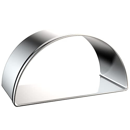 Half Circle Semicircle Cookie Cutter Set Large - 5 Inch, 4 Inch, 3 Inch, 2 Inch - Watermelon Frame Plaque Cookie Cutters Shapes Molds - Stainless Steel - color: Semicircle