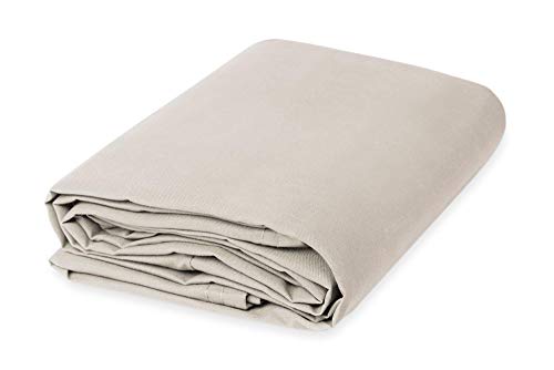 CCS Cotton Canvas Fabric (10oz) – Heavy Duty Duck Cloth for Apparel, Bags, Upholstery, Crafts & Decor – Reusable & Washable Cotton Canvas Bolt (5-Yard, Natural) - color: Natural
