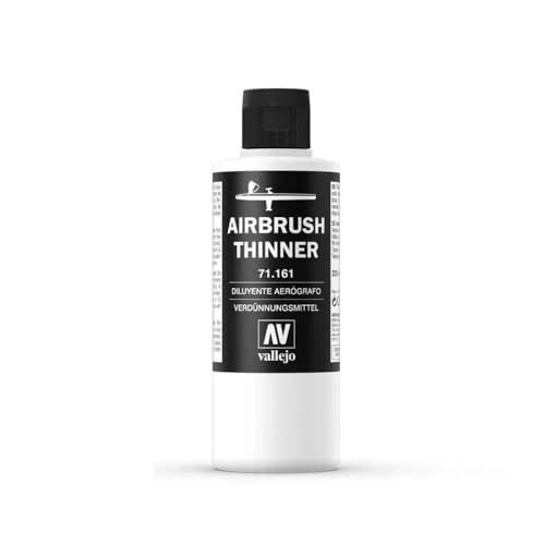 Vallejo - Bundle White Acrylic Surface Primer 200 ml (6.76 fl.oz.) + Airbrush Thinner for Acrylic Paints 200 ml. (6.76 fl.oz.)