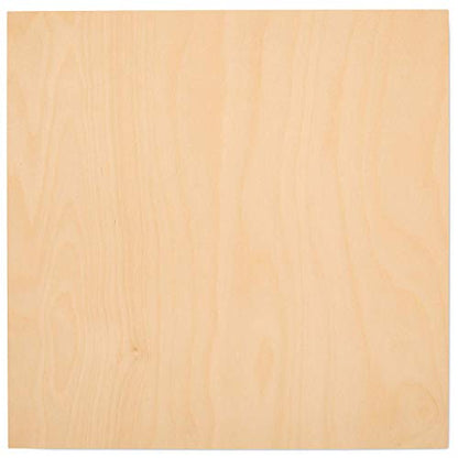 6 mm Baltic Birch Plywood 1/4 x 12 x 12 Inch, Box of 12 B/BB Grade Craft Wood, Stronger Than Basswood Sheets, for Laser, CNC Cutting and Wood Burning, by Woodpeckers