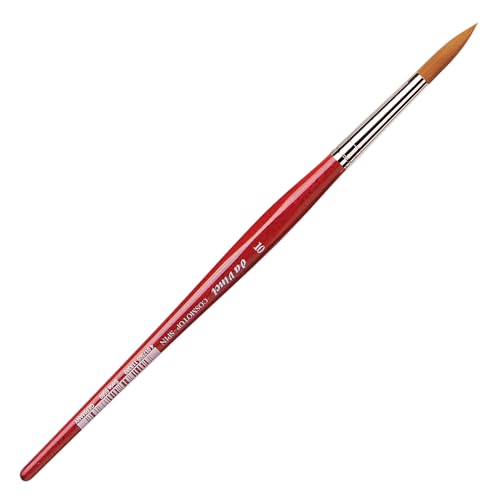 da Vinci Watercolor Series 5580 CosmoTop Spin Paint Brush, Round Synthetic with Red Handle, Size 10 (5580-10) - size: Size 10, style: Round