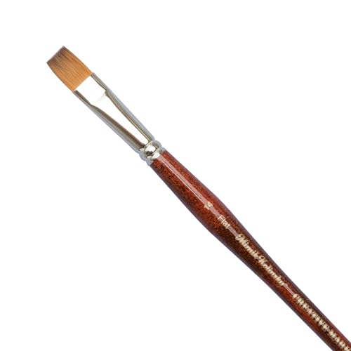 Creative Mark Mimik Kolinsky Watercolor Brush - # 14 Flat - Short Handle Synthetic Paint Brush - Handmade in Germany - Synthetic Sable Paint Brushes for Professional Artists - Animal-Friendly - size: 14