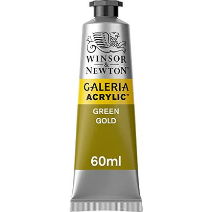 Winsor & Newton Galeria Acrylic Color, 60ml (2-oz) Tube, Green Gold - color: Green Gold, style: 2-oz Tube