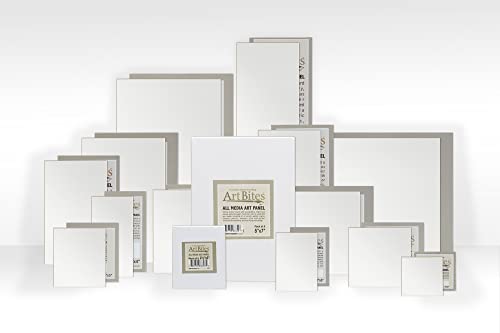 Creative Mark ArtBites Canvas Textured Boards 5-Pack - 2.3mm Stock Board Mounted Mini Canvases for Painting, Sketching, Printing & More! - 5x5 - size: 5x5"