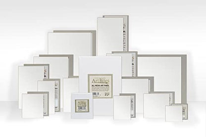 Creative Mark ArtBites Canvas Textured Boards 5-Pack - 2.3mm Stock Board Mounted Mini Canvases for Painting, Sketching, Printing & More! - 5x5 - size: 5x5"