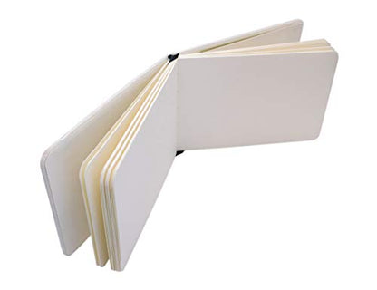 ETCHR Mixed Media Sketchbook for Drawing and Painting I A5 5.8x8.3 in Cold Press Textured 100 Percent Cotton Sketch Watercolor Paper I Vegan Friendly I 52 Pages Landscape Format I Customizable Cover