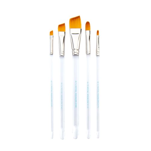 Aqualon Royal & Langnickel Filbert & Angular Artist Brush Set, 5-piece