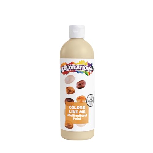 Colorations Washable Multicultural Paint, Color Like Me, 16 fl oz Bottle, Beige Skin Color, Kids Paint, Art Supplies, Diversity, Skin Tones, Multi-ethnicity, Multi Cultural - color: Beige