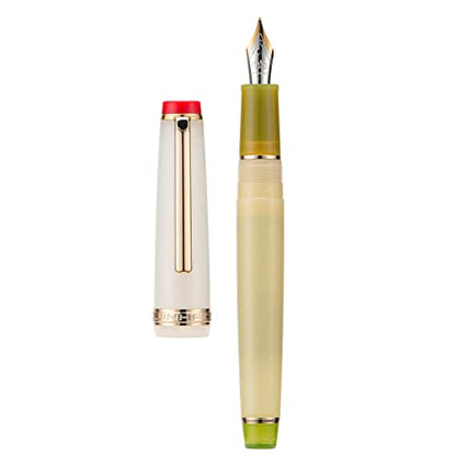 3 Jinhao 82 Fountain Pen Transparent Mixed Classic Color Acrylic Extra Fine Point Gold Trim with Converter Set - color: Mixed Classic Gold Trim, style: Extra Fine Nib
