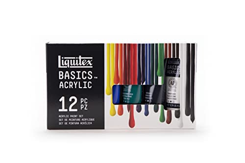 Liquitex BASICS Acrylic Paint Set, 12 x 22ml (0.74-oz) Tube Paint Set - style: 12 x 22ml (0.74-oz)
