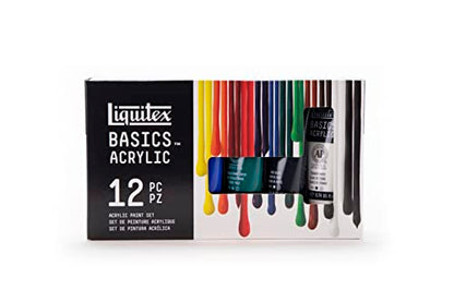 Liquitex BASICS Acrylic Paint Set, 12 x 22ml (0.74-oz) Tube Paint Set - style: 12 x 22ml (0.74-oz)