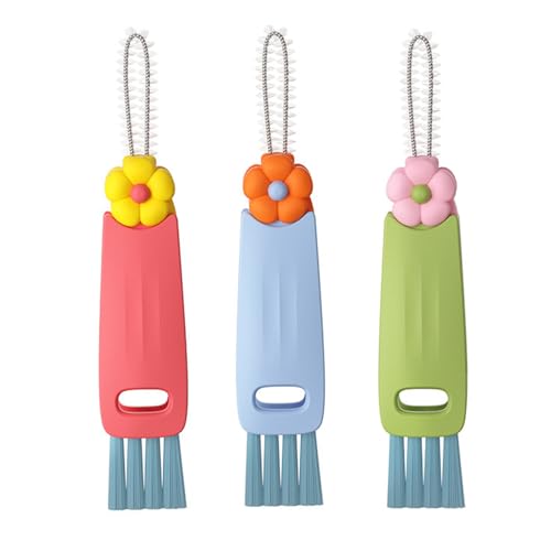 3 in 1 Cup Lid Gap Cleaning Brush Set, Multifunctional Bottle Cleaner Brush, Cleaner Brush Set for Tight Spaces, Bottle Gaps, Straws, Tumblers, Travel Mug Caps(3 PCS)