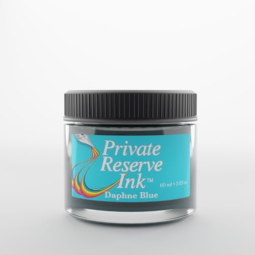 Private Reserve Premium Fountain Pen Ink, 60ml Bottle, Daphne Blue | Premium fountain pen ink with smooth flow, rich color, and reliable everyday writing performance. - color: Daphne Blue