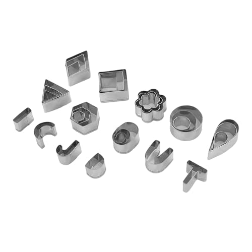 Clay Earring Making Kit, Polymer Jewelry DIY Kit with 30 Stainless Steel Cutters, Earring Hooks & Cards, for Clay, Polymer Clay, Fondant and Craft Projects