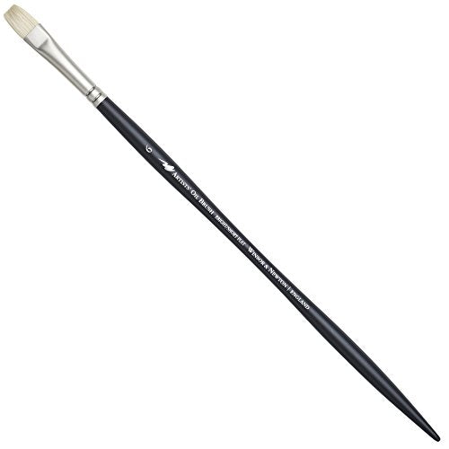 Winsor & Newton Artists' Oil Hog Paint Brush, Long Handle Size 6, Bright - size: #6, style: Bright