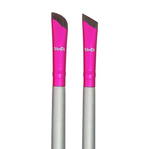 Eyeliner Brush Fine Angled Set - For Liquid Gel Liner Applicator Bent Stencils Thin Pencil Pen Real Small Sharpener Angle Wing Tips Firm Makeup Brushes Black Stamp Winged Kit Flat Waterproof Cat Eye