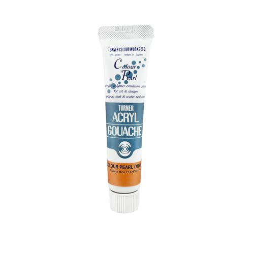 Turner Colour Works Acryl Gouache Artist Acrylic Paint - Single 20 ml Tube - Pearlescent Orange - color: Pearlescent Orange, size: 0.7 Fl Oz (Pack of 1)