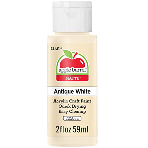 Apple Barrel Acrylic Paint in Assorted Colors (2 oz), 20505, Antique White - color: Antique White, size: 2 Fl Oz (Pack of 1)