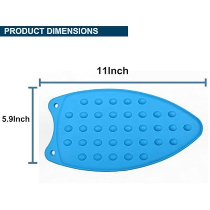 LeLehome Silicone Iron Rest Pad for Ironing Board Hot Heat Resistant Steam Compact Mat Anti-Slip Home Tools Kitchen Pot Tableware Mat Placemat, Blue - color: Blue