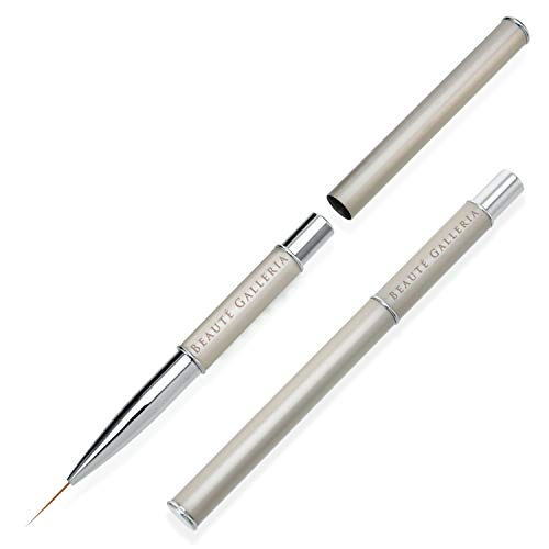 Beaute Galleria 1 Piece Kolinsky Sable Nail Art Liner Striping Brush, for Thin Fine Line Drawing, Detail Painting, Striping, Blending, One Stroke, Acrylic Nail Art Brush (Size: 15MM) - size: Striping (15mm)
