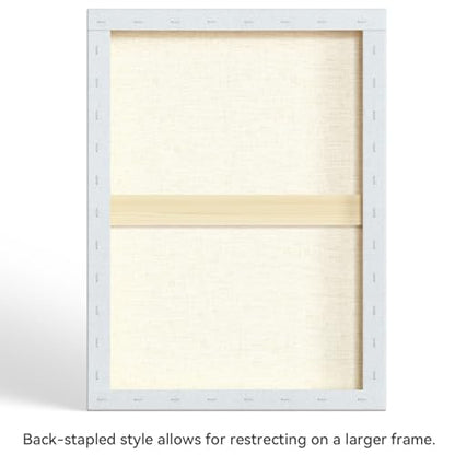 PHOENIX 18x24 Inch 4 Pack Artist Canvas - Large Stretched Canvases for Painting - 3/4 Inch Profile, 100% Cotton 11 Oz. Gesso Primed White Blank Professional Canvas Oil & Acrylic Paints - size: 18"x24" / 4 PACK, style: Traditional