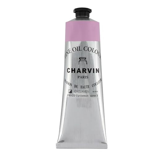 Charvin Extra Fine Oil Paint 150 mL Tube Cyclamen – Professional Artist Oil Color, Archival Quality, Smooth Finish, Nature-Inspired Tone - color: Cyclamen
