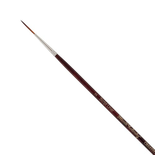 Creative Mark Mimik Kolinsky Watercolor Brush - # 2 Script Liner - Long Handle Synthetic Paint Brush - Handmade in Germany - Synthetic Sable Paint Brushes for Professional Artists - Animal-Friendly - size: 2