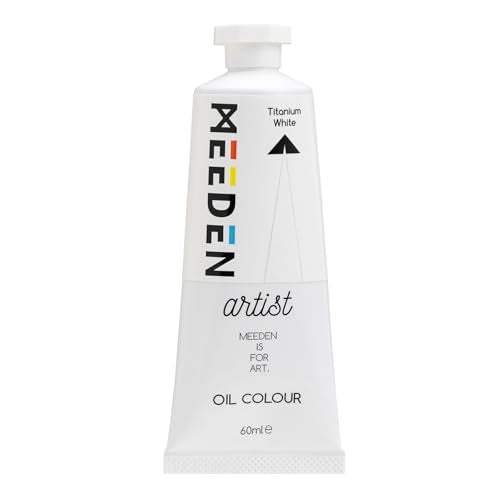 MEEDEN Titanium White Oil Paint - Artist Grade 60ml/2oz Tube - Professional Art Paints for Canvas Painting - color: Titanium White, style: 60ml/2oz