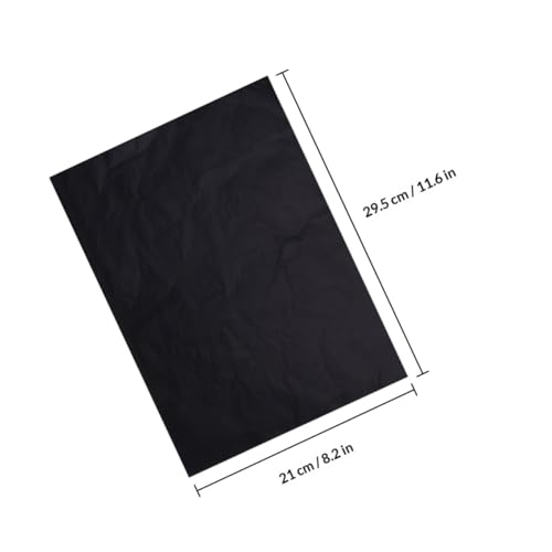 PLAFOPE Tracing Paper A4 Carbon Paper Black Graphite Transfer Paper 100 Sheets for Office Art - color: Black