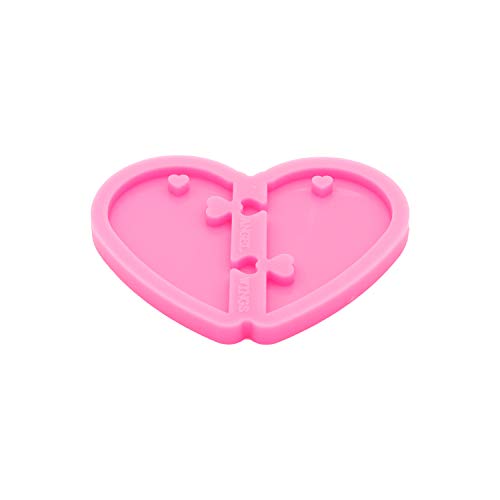64Pcs Heart Silicone Keychains Molds Set- 4Pcs Different Heart Silicone Molds Epoxy Resin Mold, with Key Rings & Jump Rings for DIY Keychain Pendant, Necklace Jewelry Making Craft