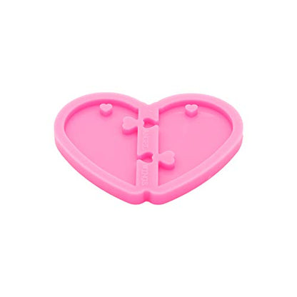64Pcs Heart Silicone Keychains Molds Set- 4Pcs Different Heart Silicone Molds Epoxy Resin Mold, with Key Rings & Jump Rings for DIY Keychain Pendant, Necklace Jewelry Making Craft