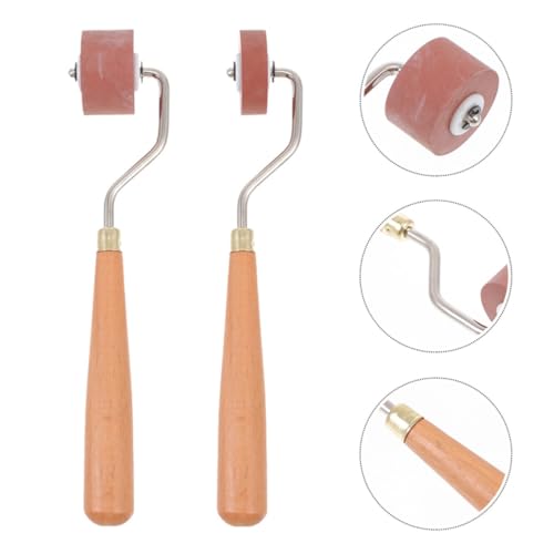 ifundom 2pcs Rubber Printing Roller Set for Crafting and Art Smooth Inking Roller Tool for Beginners for Printmaking and Painting