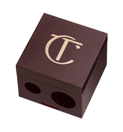 Charlotte Tilbury Pencil Sharpener - Dual-Size Cosmetic Sharpener for Lip Liner, Eyeliner & Eyeshadow Pencils – Compatible with Lip Cheat Liners & Other Standard Pencils – Travel Friendly