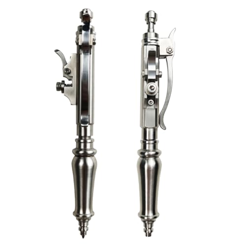 Dr. Metalleung Heavy Duty Pocket Bolt Action Pen – Retractable Stainless Steel Ballpoint Pen Clip, Refillable Ink Cartridge, Perfect for Smooth Office Writing, Everyday Carry (EDC), and Gifts - style: Mechanical