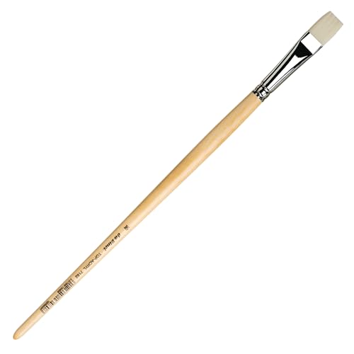 da Vinci Oil & Acrylic Series 7182 Top Acryl Paint Brush, Bright White Synthetic with Long Natural Polished Handle, Size 16 (7182-16) - size: Size 16, style: Bright White Long