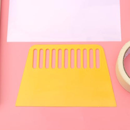 WOFASHPURET 19pcs Screen Printing Kit DIY Printing Tools Inkjet Transparency Film Mask Tape Reusable Wood and Plastic Squeegees Paint Projects Random Color