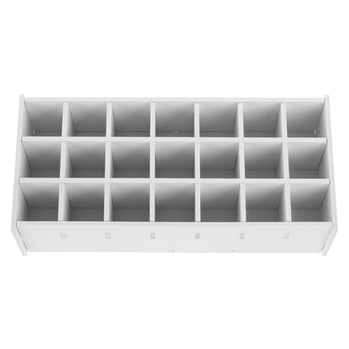 HOODANCOS Paint Organizer 21-Slot Desktop Storage Rack for Oil Acrylic Pigment Bottles Multi-Functional Paint Holder for Art Supplies and DIY Craft Organization 13.50X6.29X3.50In