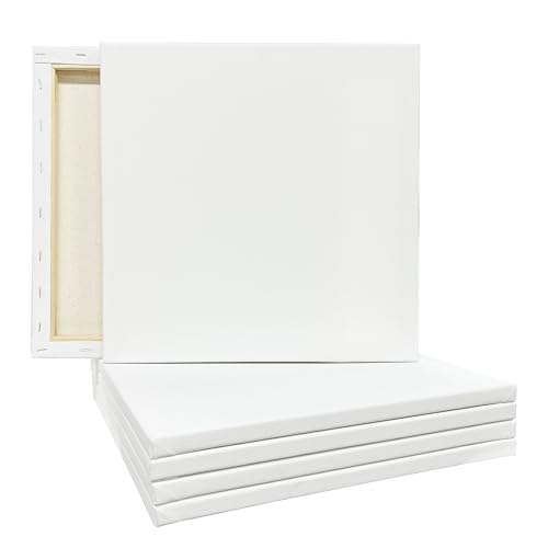 Artist's Loft 6 Count 14” x 14” Super Value Canvas Necessities - Acid Free Cotton Canvas for Paint, Acrylic, & Oils - 1 Pack - size: 14 x 14 inches