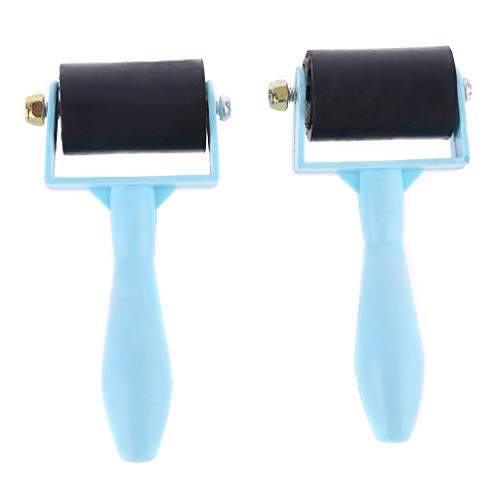 2X Practical Rubber Roller Anti Skid Tape Tool for Printmaking Wallpapers Stamping Gluing Application Painting Tools for Professional