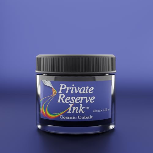 Private Reserve Premium Fountain Pen Ink, 60ml Bottle, Cosmic Cobalt | Premium fountain pen ink with smooth flow, rich color, and reliable everyday writing performance. - color: Cosmic Cobalt